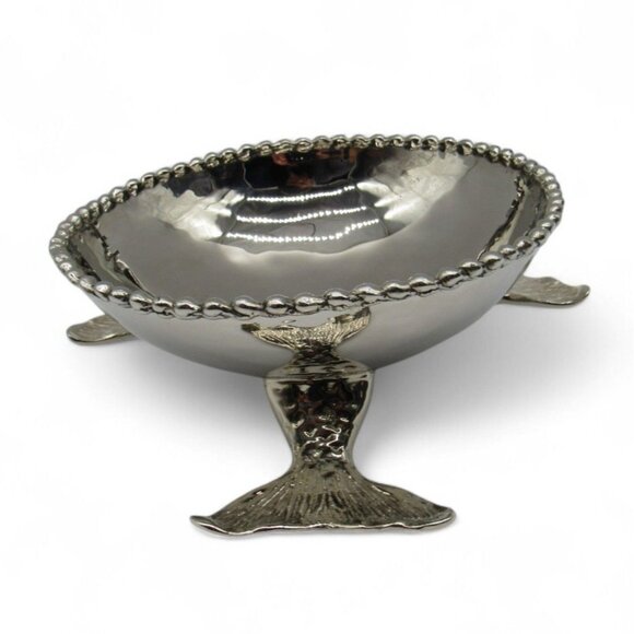 MICHAEL ARAM Mermaid Bowl Oceanic Collection Nickelplate Stainless Steel - Picture 6 of 10